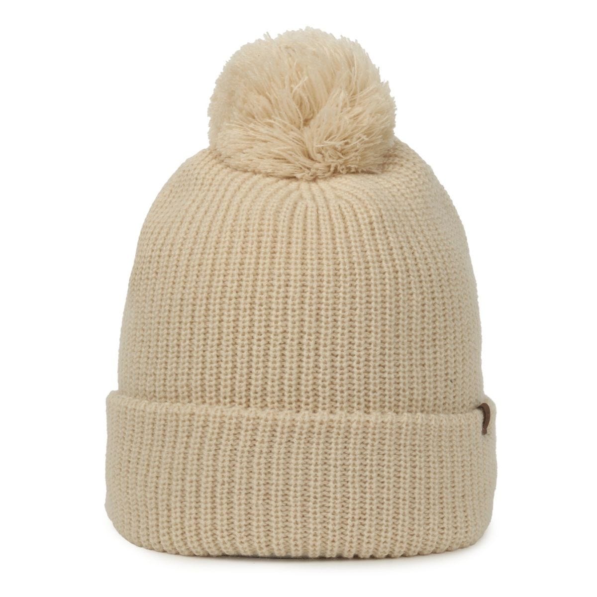 Oc Sports Oc811 Acrylic Cuffed Pom Beanie - Oatmeal