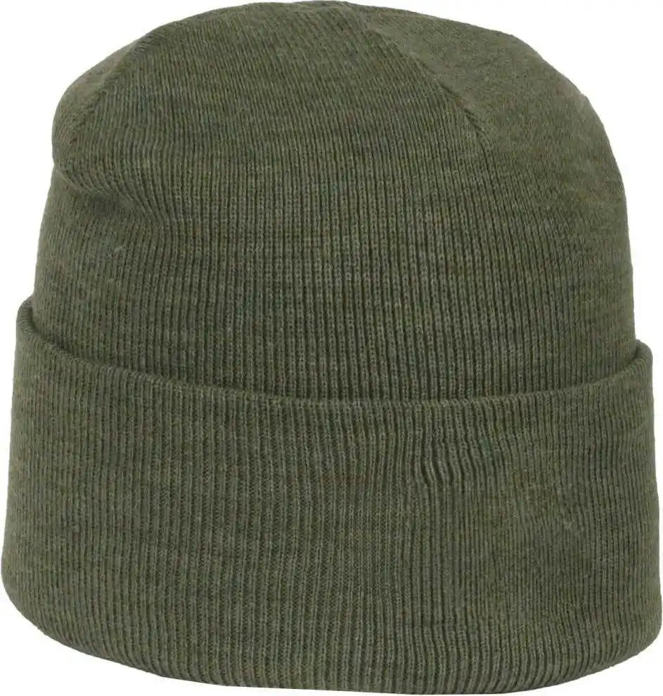 Oc Sports Oc870 Stretch Watch Beanie with Cuff - Heathered Olive - Osfm
