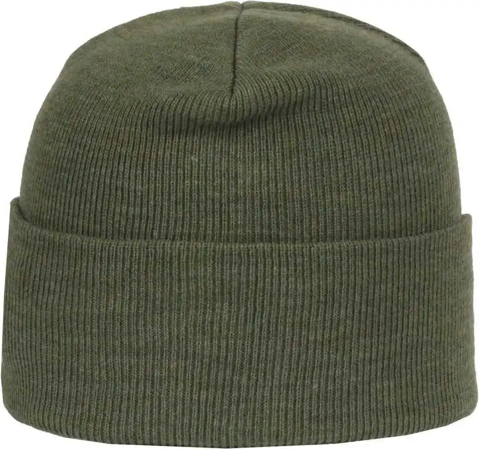 Oc Sports Oc870 Stretch Watch Beanie with Cuff - Heathered Olive - Osfm