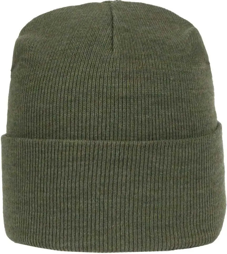 Oc Sports Oc870 Stretch Watch Beanie with Cuff - Heathered Olive - Osfm