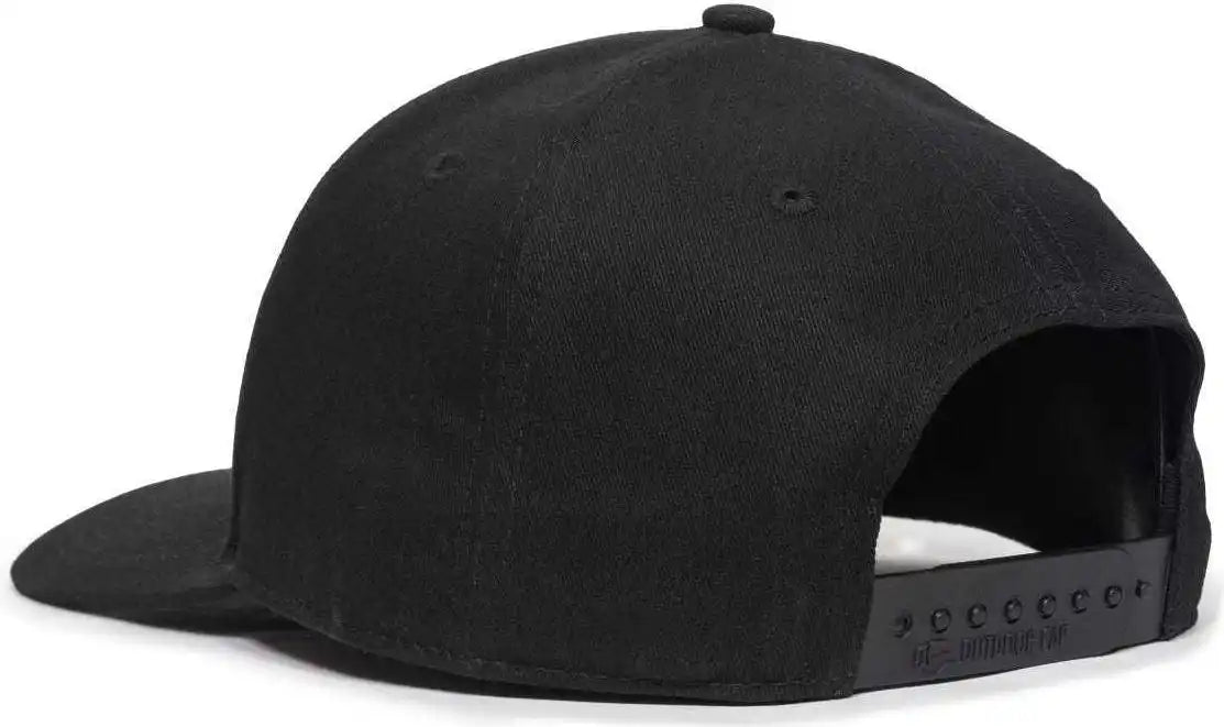 Oc Sports Oc871 Premium Modern Solid Back Cap - Black