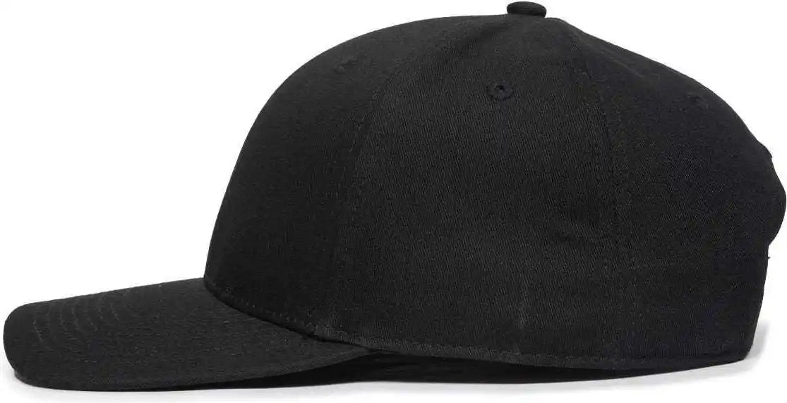 Oc Sports Oc871 Premium Modern Solid Back Cap - Black