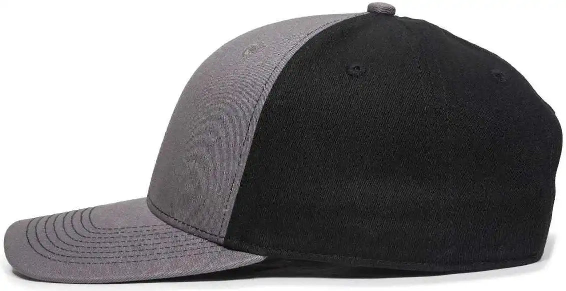 Oc Sports Oc871 Premium Modern Solid Back Cap - Charcoal Black - Dark Gray / 6 7/8’’ - 7 1/2’’