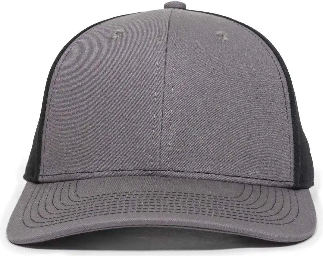 Oc Sports Oc871 Premium Modern Solid Back Cap - Charcoal Black - Dark Gray / 6 7/8’’ - 7 1/2’’