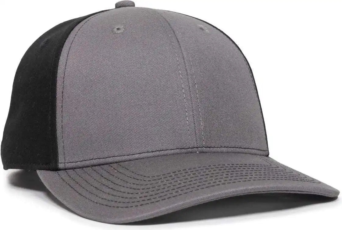Oc Sports Oc871 Premium Modern Solid Back Cap - Charcoal Black - Dark Gray / 6 7/8’’ - 7 1/2’’