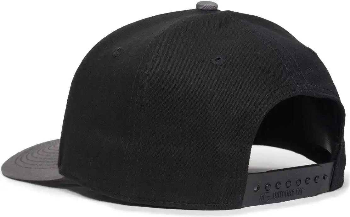 Oc Sports Oc871 Premium Modern Solid Back Cap - Charcoal Black - Dark Gray / 6 7/8’’ - 7 1/2’’