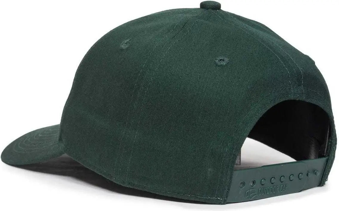 Oc Sports Oc871 Premium Modern Solid Back Cap - Dark Green