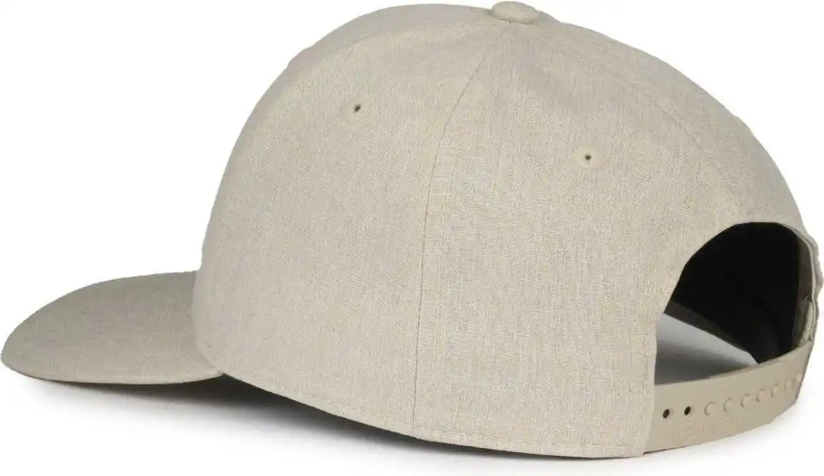 Oc Sports Oc871 Premium Modern Solid Back Cap Heathered Stone / Osfm