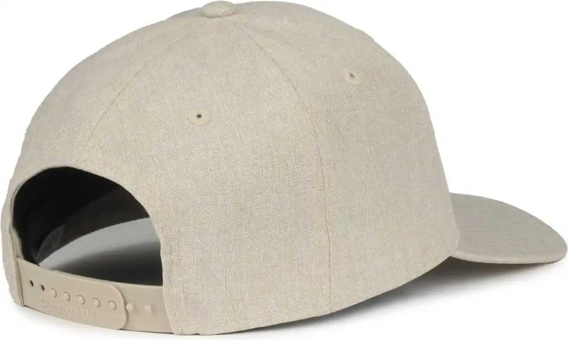Oc Sports Oc871 Premium Modern Solid Back Cap Heathered Stone / Osfm