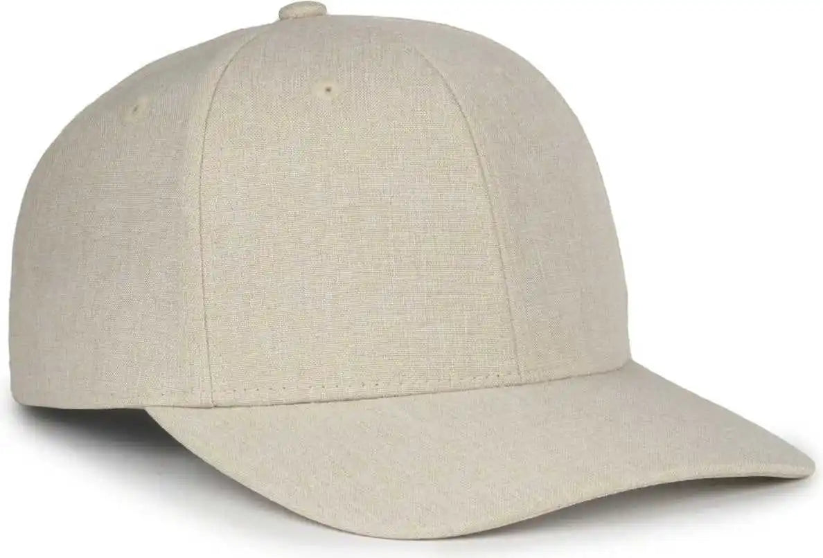 Oc Sports Oc871 Premium Modern Solid Back Cap Heathered Stone / Osfm