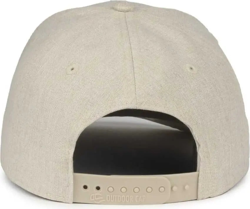 Oc Sports Oc871 Premium Modern Solid Back Cap - Heathered Stone - Osfm