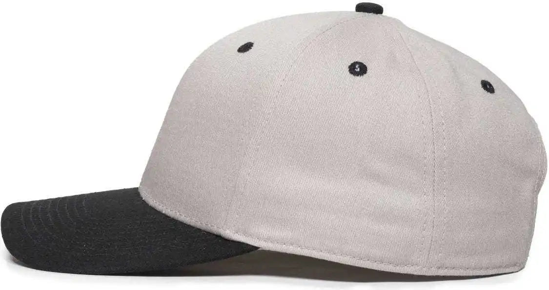 Oc Sports Oc871 Premium Modern Solid Back Cap - Light Gray Black - 6 7/8’’ - 7 1/2’’