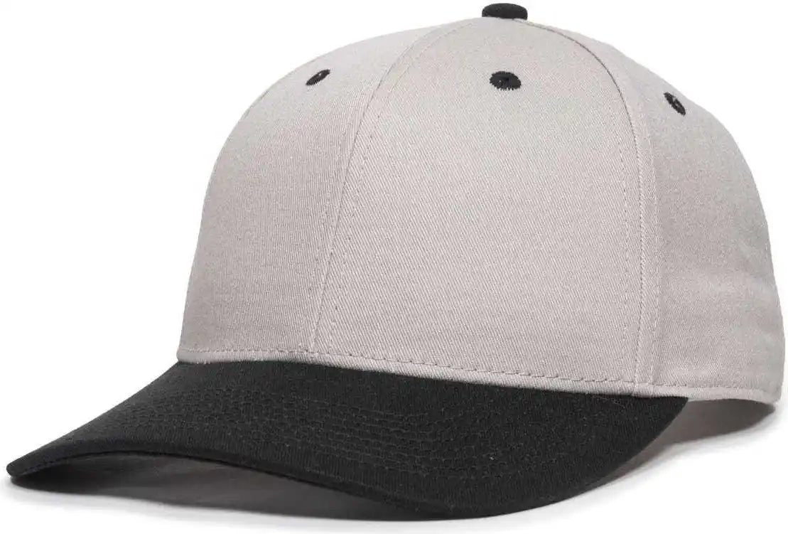 Oc Sports Oc871 Premium Modern Solid Back Cap - Light Gray Black - 6 7/8’’ - 7 1/2’’