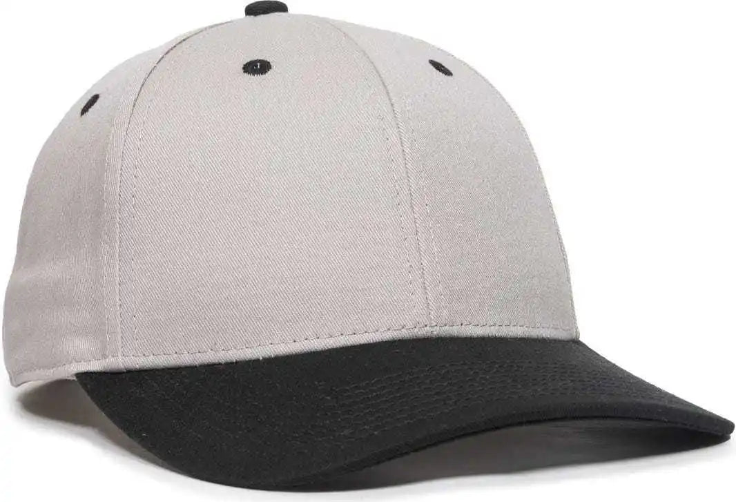 Oc Sports Oc871 Premium Modern Solid Back Cap - Light Gray Black - 6 7/8’’ - 7 1/2’’