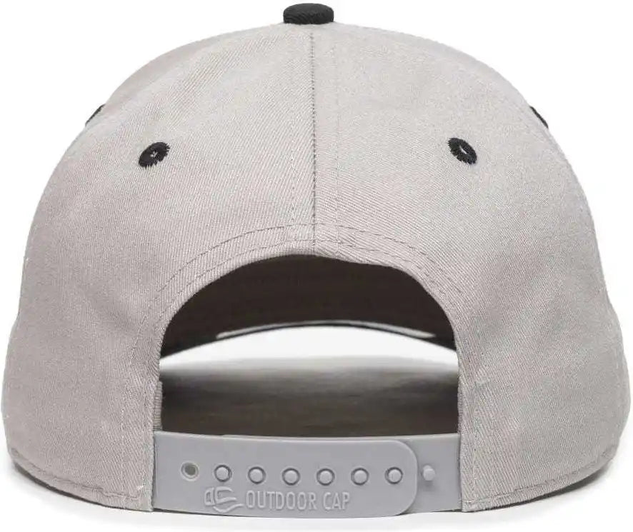 Oc Sports Oc871 Premium Modern Solid Back Cap - Light Gray Black - 6 7/8’’ - 7 1/2’’