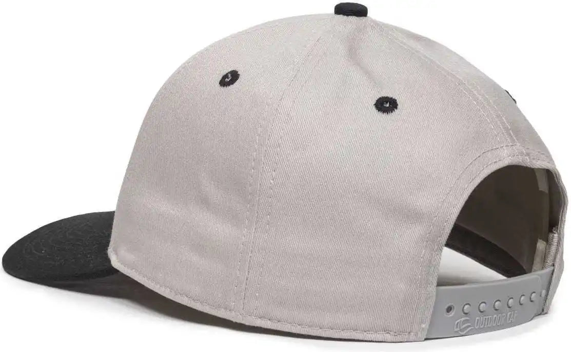 Oc Sports Oc871 Premium Modern Solid Back Cap - Light Gray Black - 6 7/8’’ - 7 1/2’’