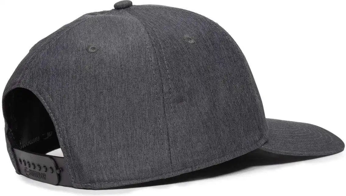 Oc Sports Oc871 Premium Modern Solid Back Cap - Ln Heathered Charcoal - Dark Gray / 6 7/8’’ - 7 1/2’’
