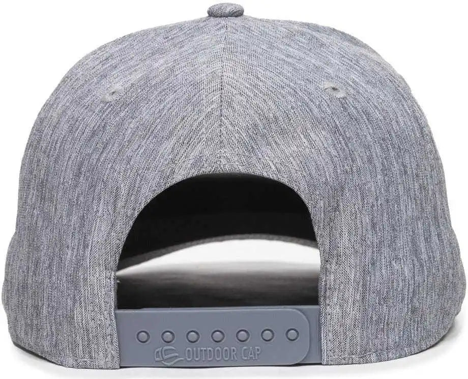 Oc Sports Oc871 Premium Modern Solid Back Cap - Ln Heathered Gray
