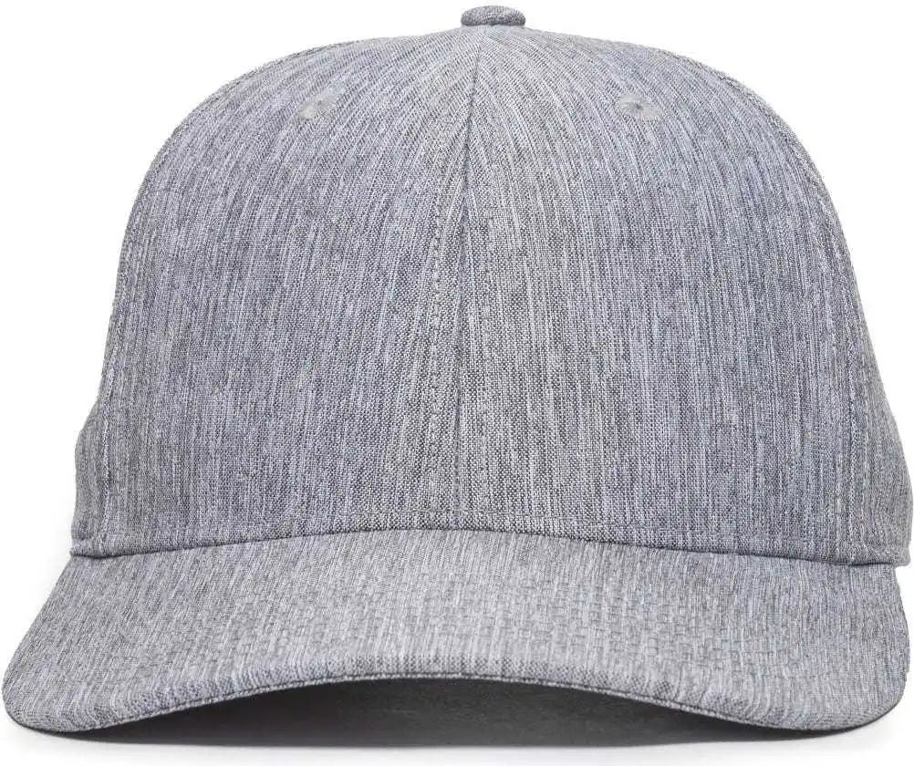 Oc Sports Oc871 Premium Modern Solid Back Cap - Ln Heathered Gray