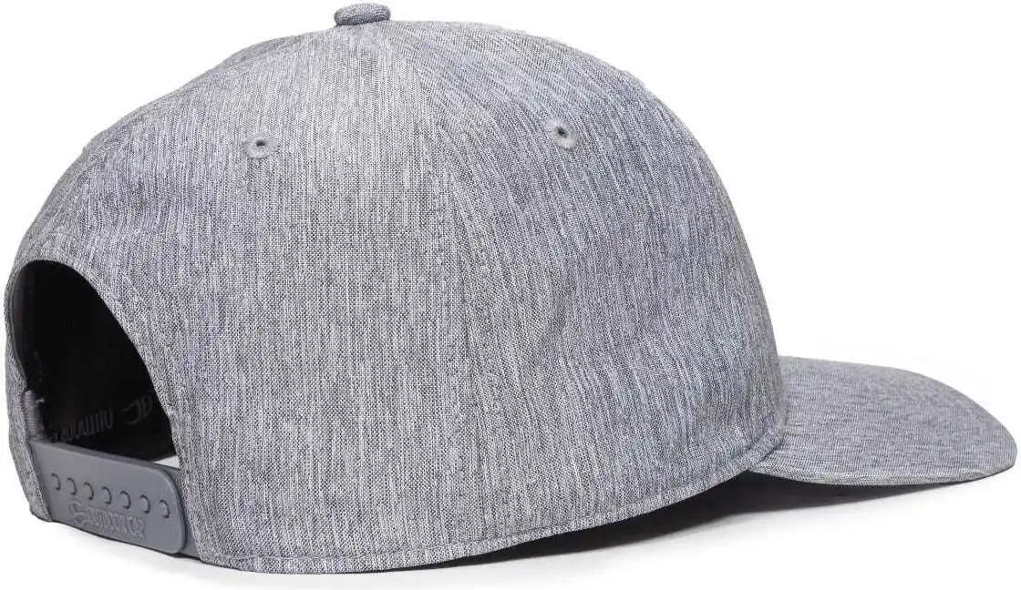 Oc Sports Oc871 Premium Modern Solid Back Cap - Ln Heathered Gray