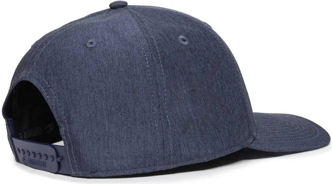Oc Sports Oc871 Premium Modern Solid Back Cap - Ln Heathered Navy - 6 7/8’’ - 7 1/2’’