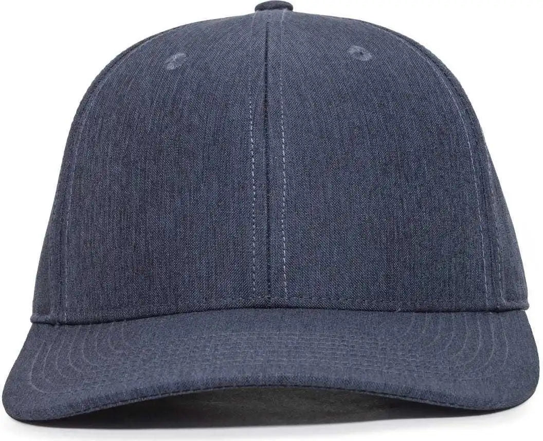 Oc Sports Oc871 Premium Modern Solid Back Cap - Ln Heathered Navy - 6 7/8’’ - 7 1/2’’