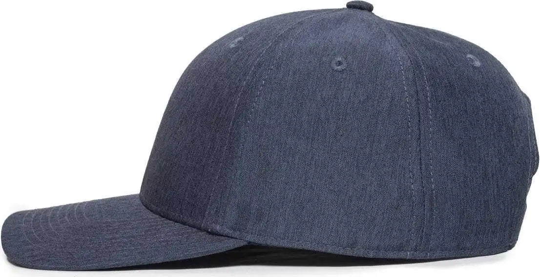 Oc Sports Oc871 Premium Modern Solid Back Cap - Ln Heathered Navy - 6 7/8’’ - 7 1/2’’