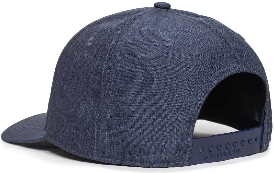 Oc Sports Oc871 Premium Modern Solid Back Cap - Ln Heathered Navy - 6 7/8’’ - 7 1/2’’