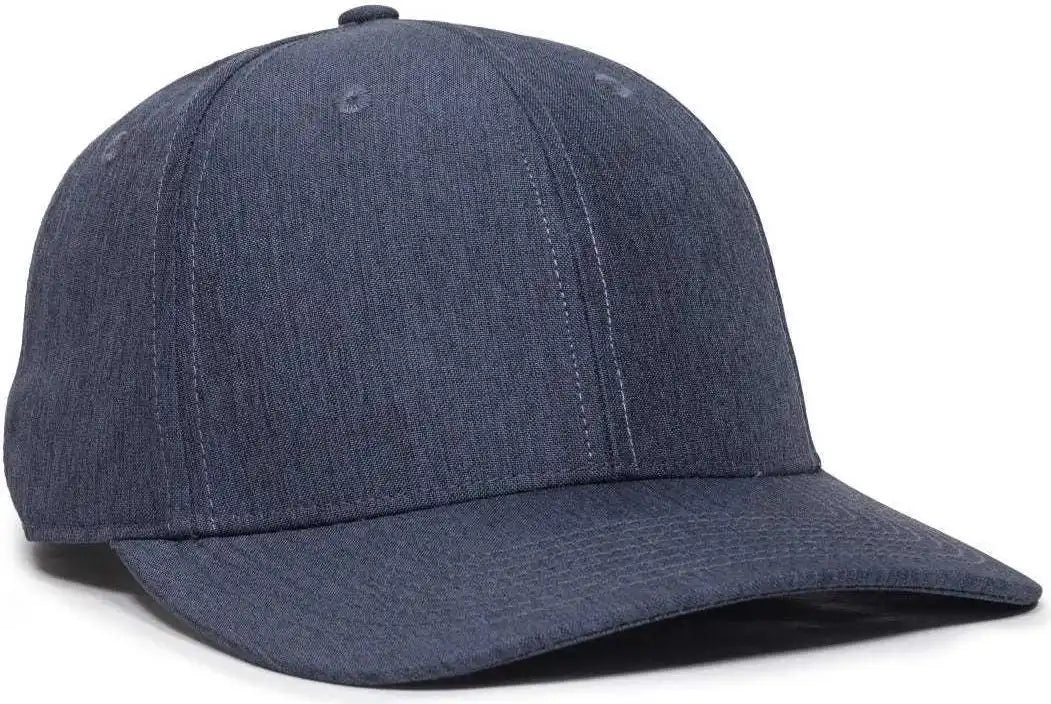 Oc Sports Oc871 Premium Modern Solid Back Cap - Ln Heathered Navy - 6 7/8’’ - 7 1/2’’