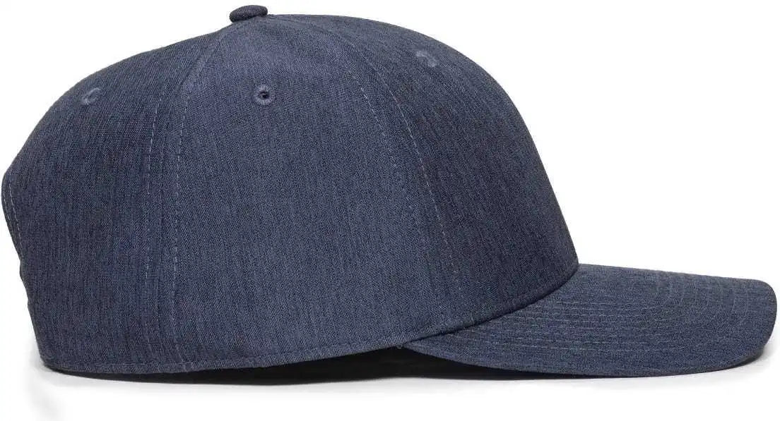 Oc Sports Oc871 Premium Modern Solid Back Cap - Ln Heathered Navy - 6 7/8’’ - 7 1/2’’