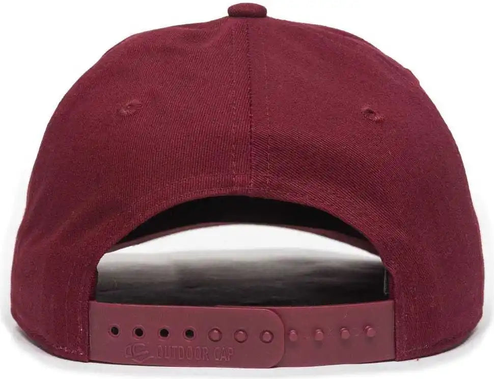 Oc Sports Oc871 Premium Modern Solid Back Cap - Maroon