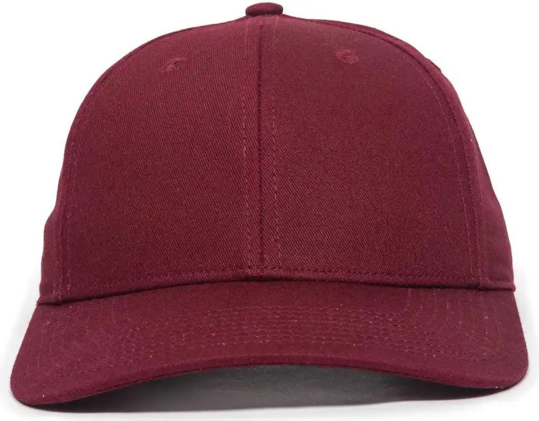 Oc Sports Oc871 Premium Modern Solid Back Cap - Maroon