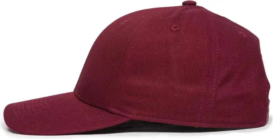 Oc Sports Oc871 Premium Modern Solid Back Cap - Maroon