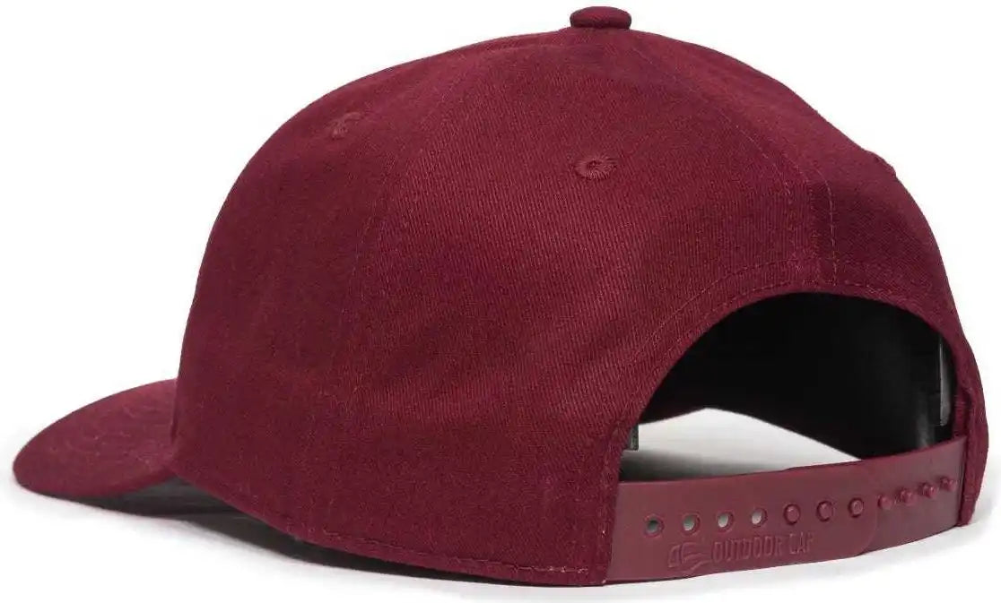 Oc Sports Oc871 Premium Modern Solid Back Cap - Maroon