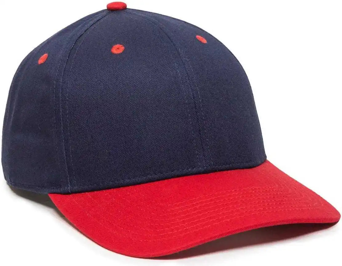 Oc Sports Oc871 Premium Modern Solid Back Cap Navy Red / 6 7/8’’ 7 1/2’’