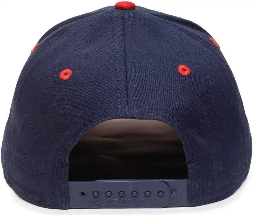 Oc Sports Oc871 Premium Modern Solid Back Cap Navy Red / 6 7/8’’ 7 1/2’’