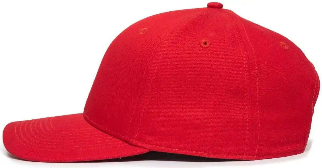 Oc Sports Oc871 Premium Modern Solid Back Cap - Red