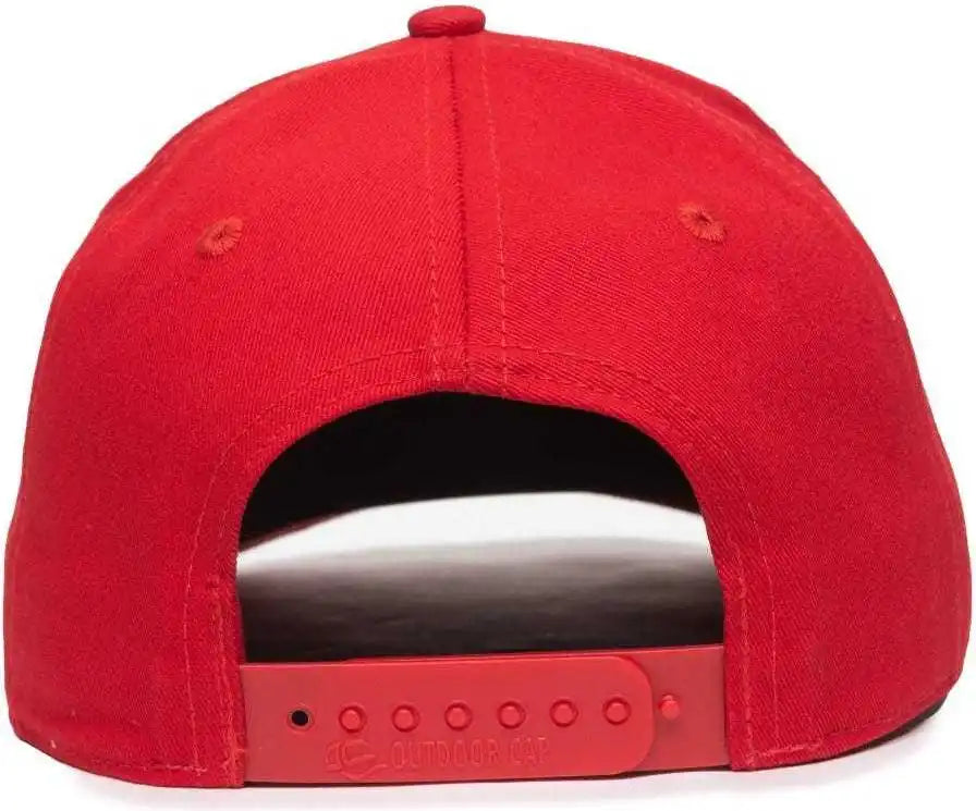Oc Sports Oc871 Premium Modern Solid Back Cap - Red - 6 3/8’’ - 7’’