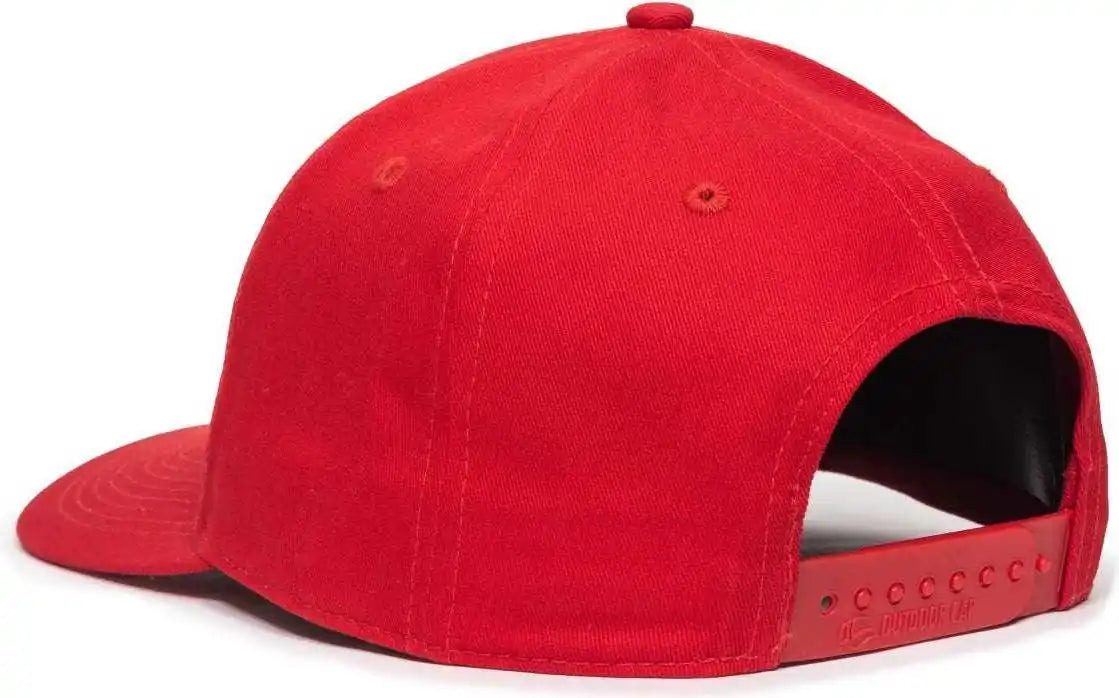 Oc Sports Oc871 Premium Modern Solid Back Cap - Red