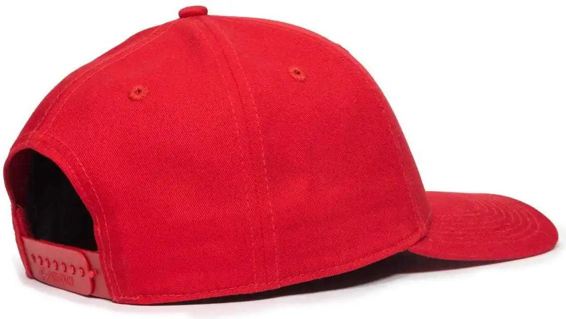 Oc Sports Oc871 Premium Modern Solid Back Cap - Red