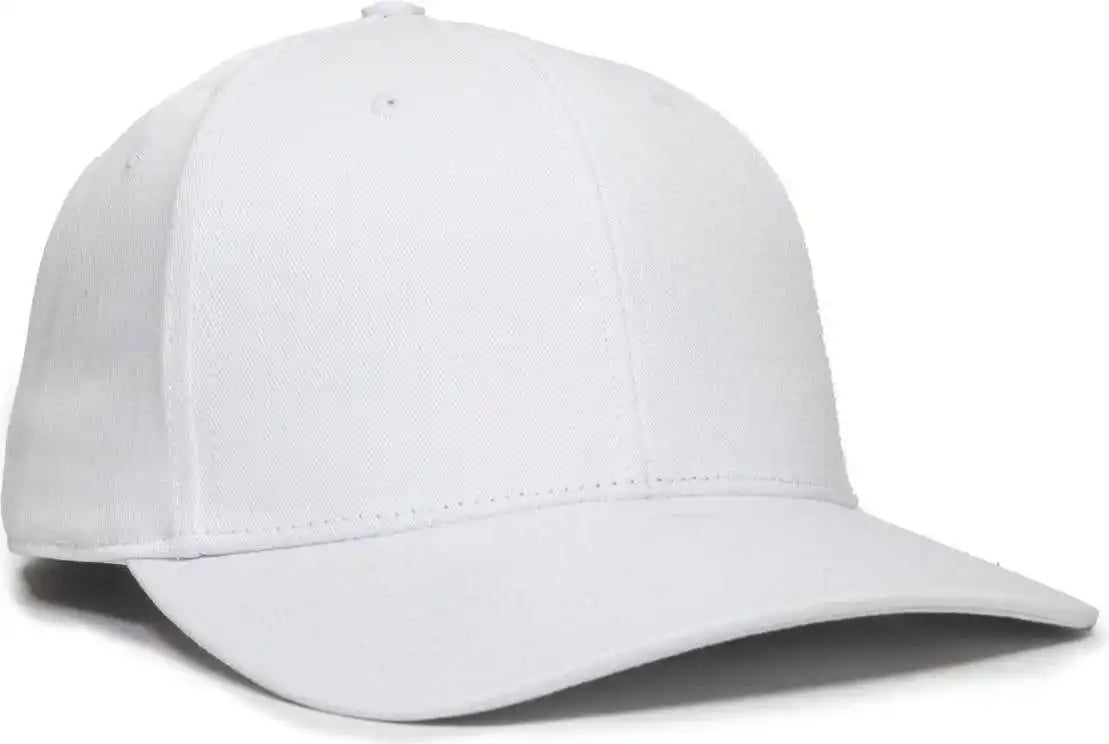 Oc Sports Oc871 Premium Modern Solid Back Cap - White - 6 7/8’’ - 7 1/2’’