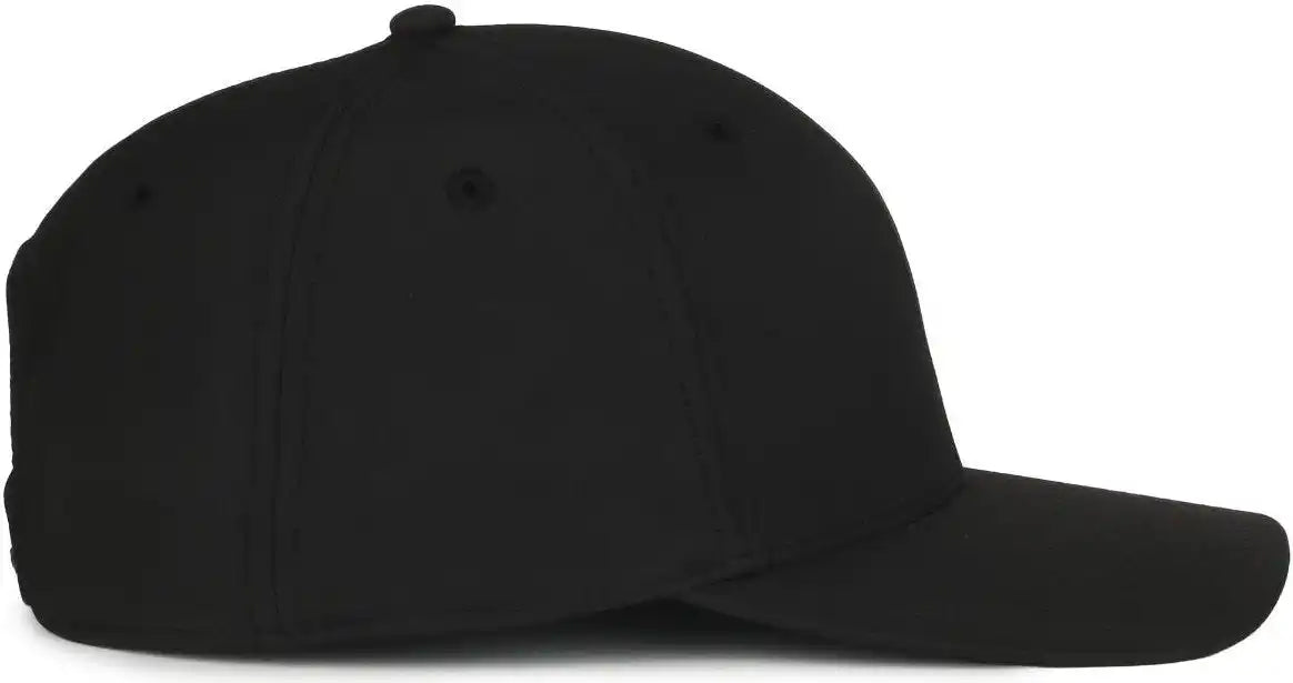 Oc Sports Oc871pf Solid Pro Crown Polyester Cap - Black