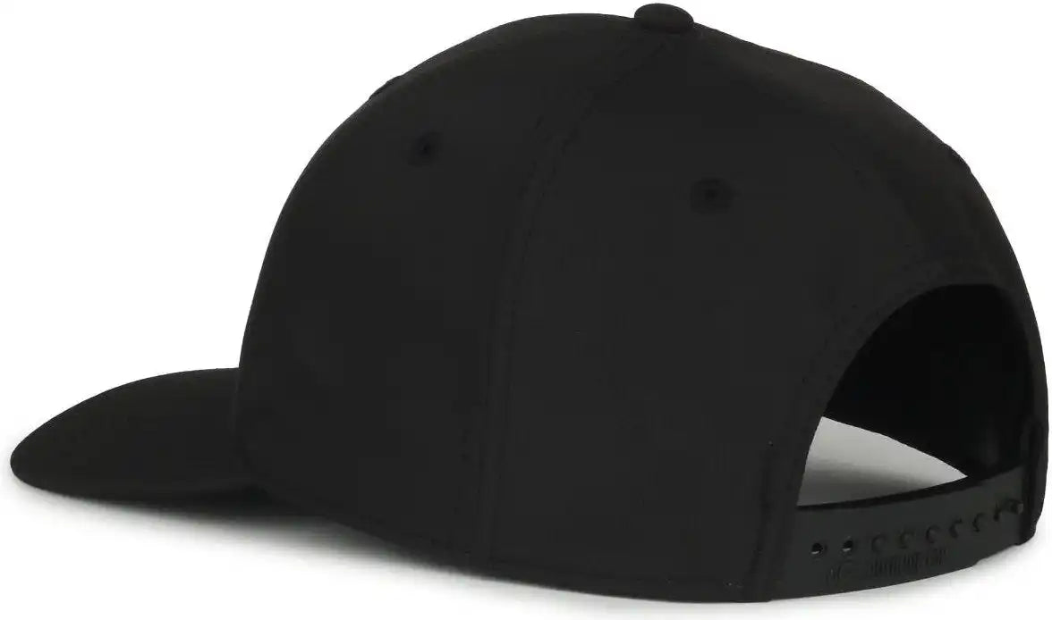 Oc Sports Oc871pf Solid Pro Crown Polyester Cap - Black