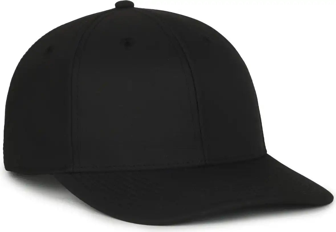 Oc Sports Oc871pf Solid Pro Crown Polyester Cap - Black - Youth