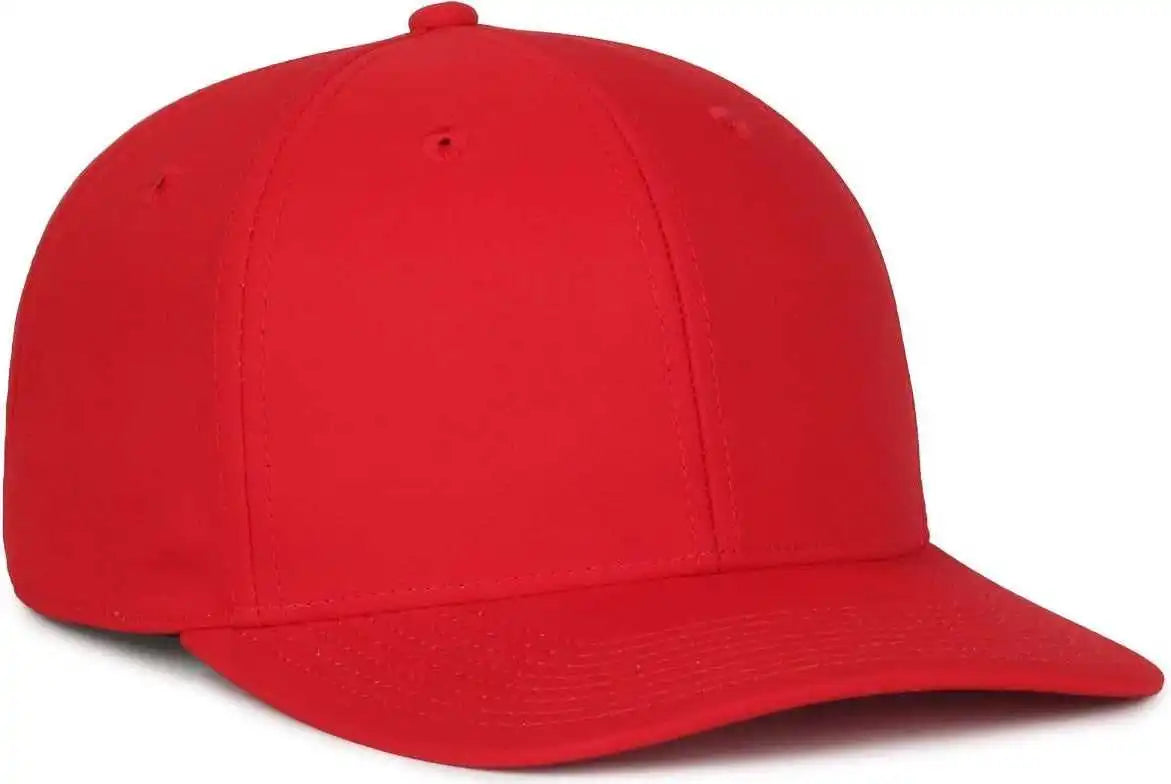 Oc Sports Oc871pf Solid Pro Crown Polyester Cap - Red