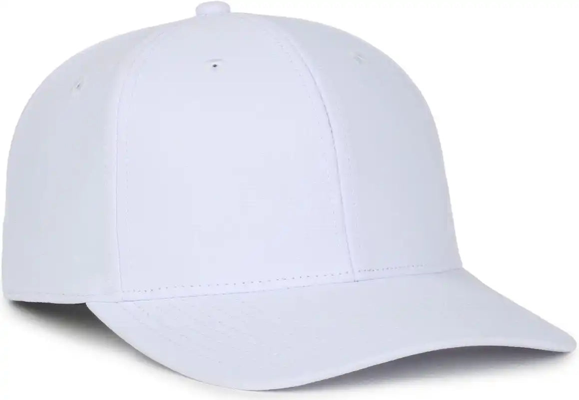 Oc Sports Oc871pf Solid Pro Crown Polyester Cap - White - Youth