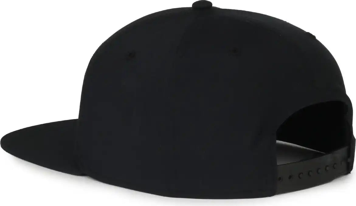 Oc Sports Oc900 Split Panel Performance Snap Back Cap - Black - Osfm
