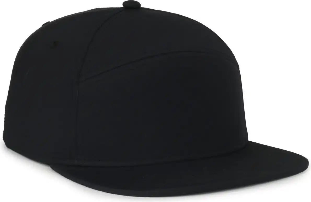 Oc Sports Oc900 Split Panel Performance Snap Back Cap - Black - Osfm