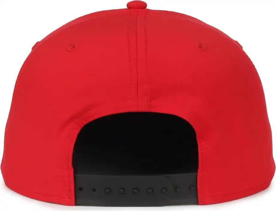 Oc Sports Oc900 Split Panel Performance Snap Back Cap - Red - Osfm
