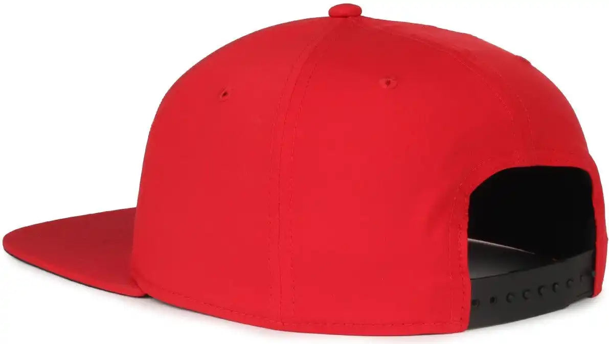 Oc Sports Oc900 Split Panel Performance Snap Back Cap - Red - Osfm